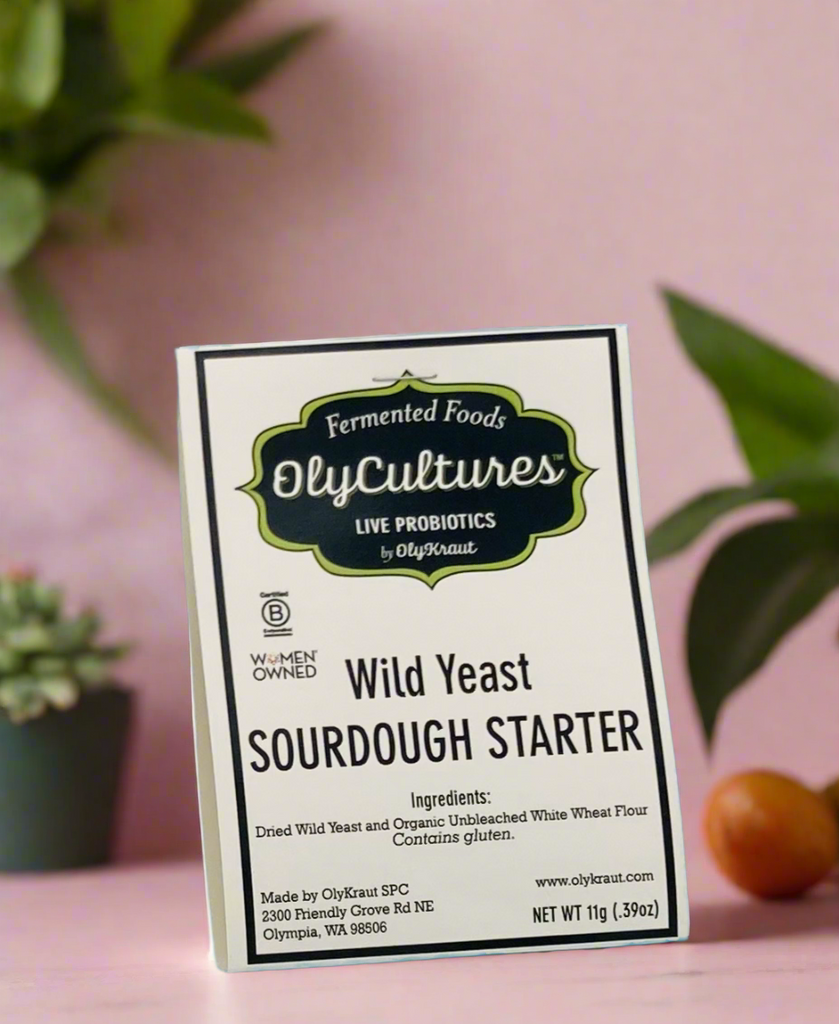 a packet of wild yeast sourdough bread starter for bakers