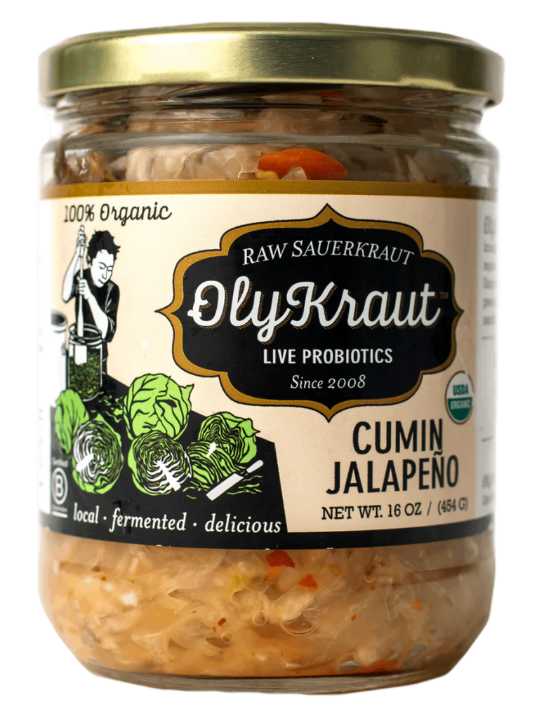 Cumin Jalapeño Sauerkraut